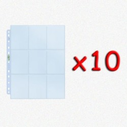 BUNDLE 10x UltraPro Foglio Platinum 9 taschine (11 fori, alta qualità)