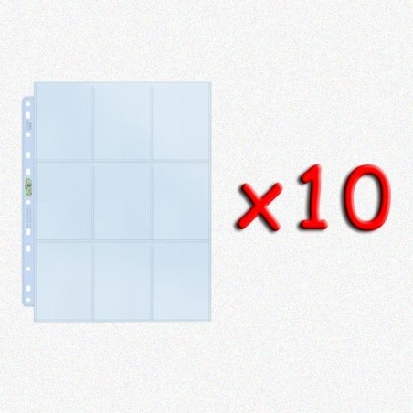 BUNDLE 10x UltraPro Foglio Platinum 9 taschine (11 fori, alta qualità)