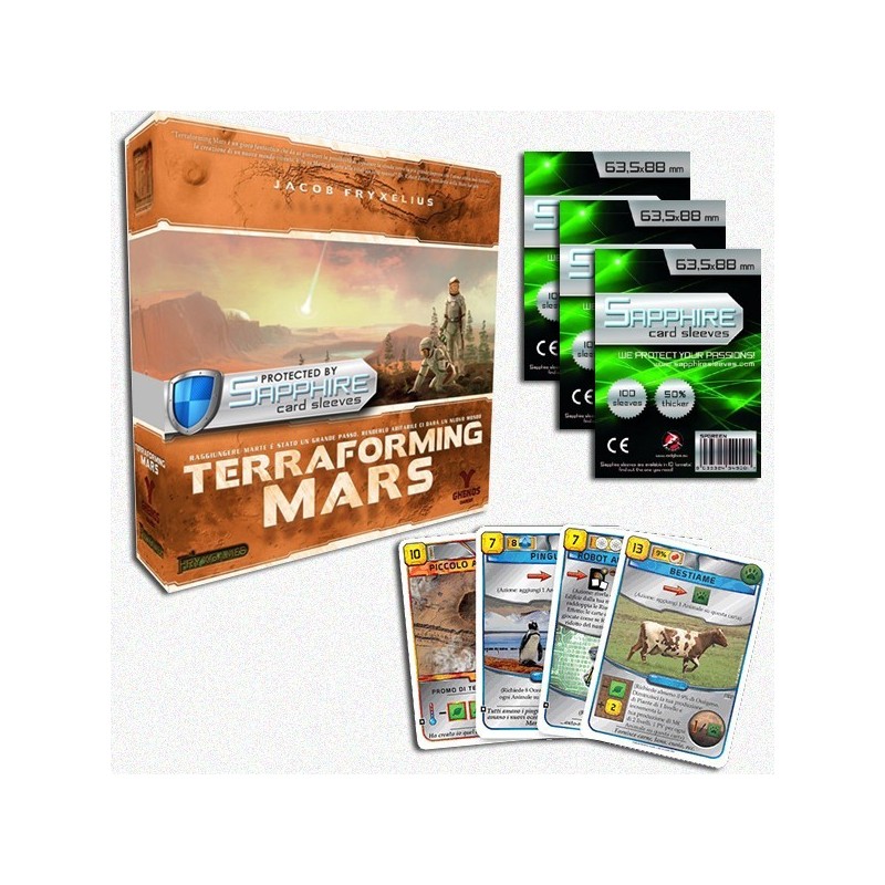 SAFEBUNDLE Terraforming Mars ITA + carte promo + bustine protettive - gioco da tavolo