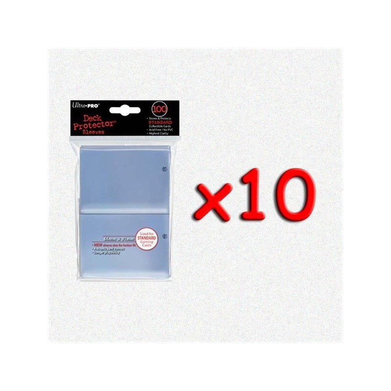 BUNDLE UltraPro - Bustine protettive trasparenti 66x91 (100 bustine) - 10 pezzi - accessorio per giochi