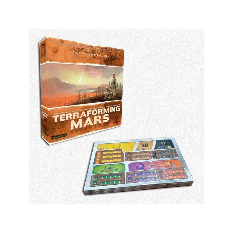 BUNDLE DELUXE: Terraforming Mars ITA + Plance giocatore dual layer (5 plance) - gioco da tavolo