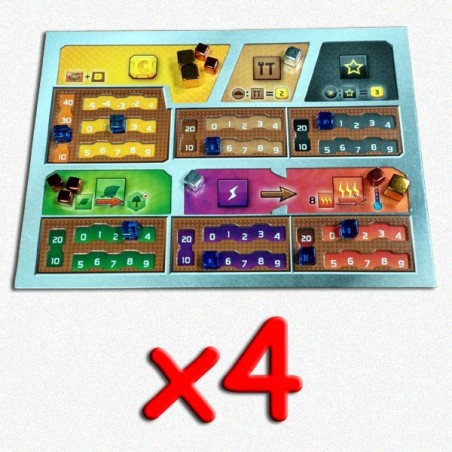 BUNDLE Plancia giocatore dual layer - Terraforming Mars (4 plance)