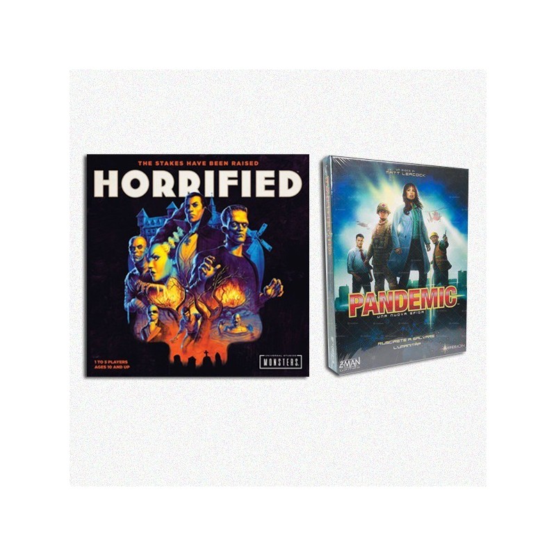 BUNDLE BEST COOP Horrified + Pandemic - Una nuova Sfida ITA (Pandemia) - gioco da tavolo