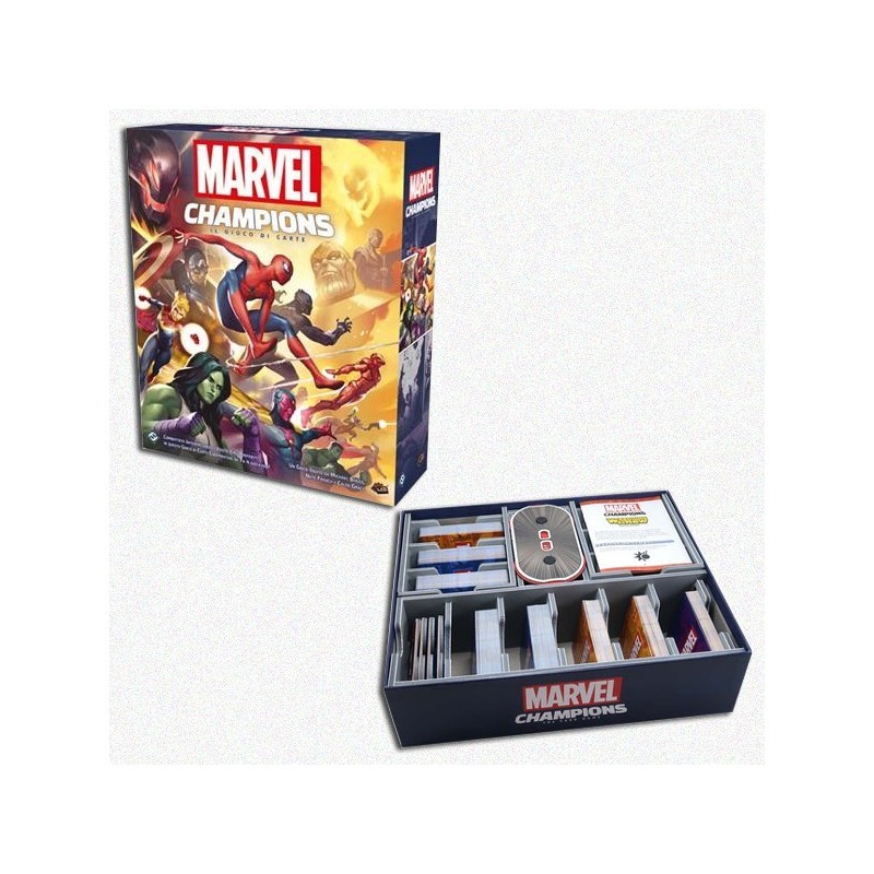 BUNDLE Marvel Champions: Il Gioco di Carte + Organizer Folded Space in EvaCore - accessorio per giochi