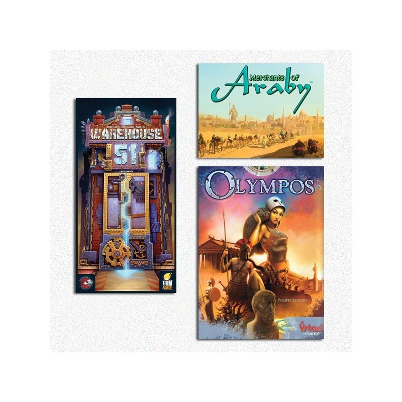 BUNDLE Olympos ENG + Merchants of Araby + Warehouse 51 ENG - gioco da tavolo