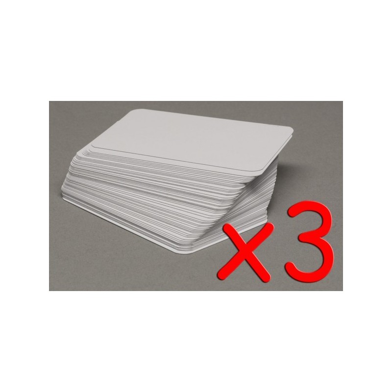 BUNDLE Set carte da gioco piccole bianche (55 pezzi x3) - accessorio per giochi