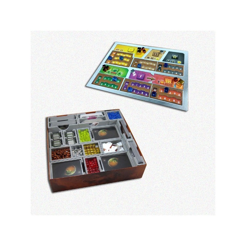 BUNDLE Terraforming Mars: 5 plance dual layer + Organizer EvaCore - accessorio per giochi