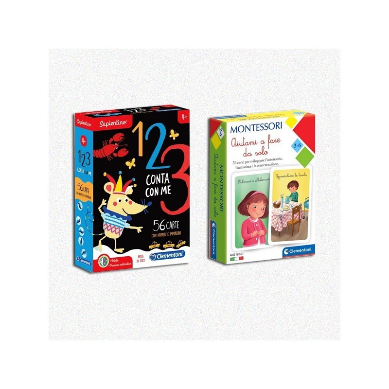 BUNDLE 1-2-3 Conta con Me + Montessori: Aiutami a fare da solo - gioco da tavolo