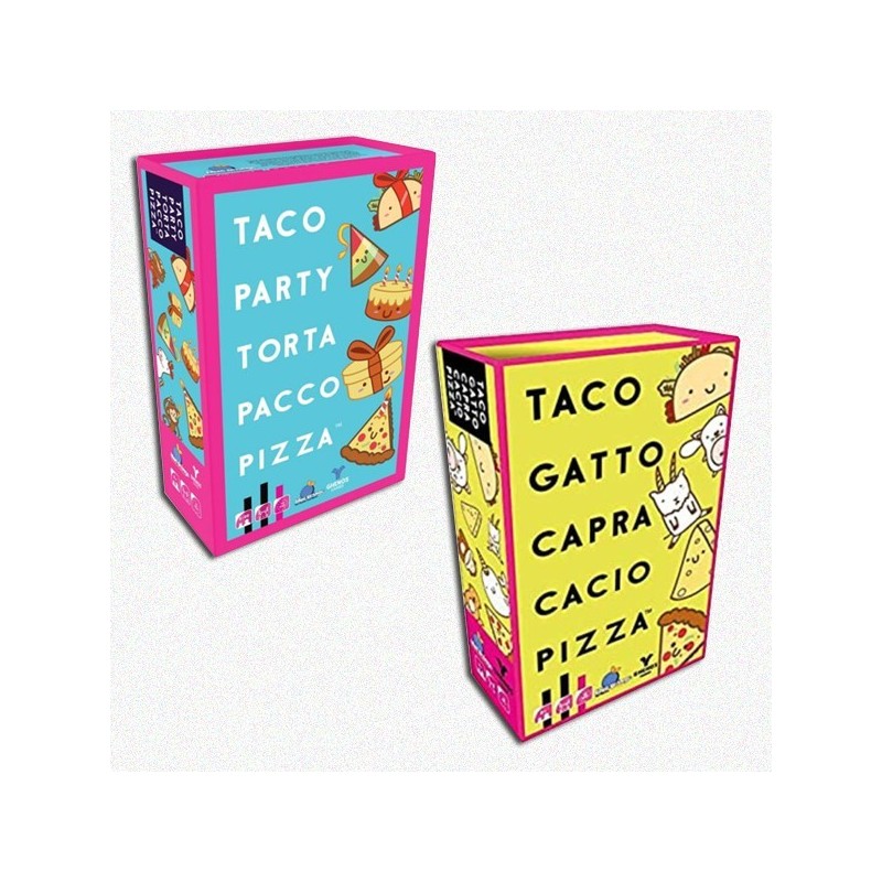 BUNDLE Taco Party Torta Pacco Pizza + Taco Gatto Capra Cacio Pizza - gioco da tavolo