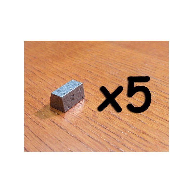 BUNDLE Token Risorsa in metallo FERRO - 5 Pezzi - accessorio per giochi