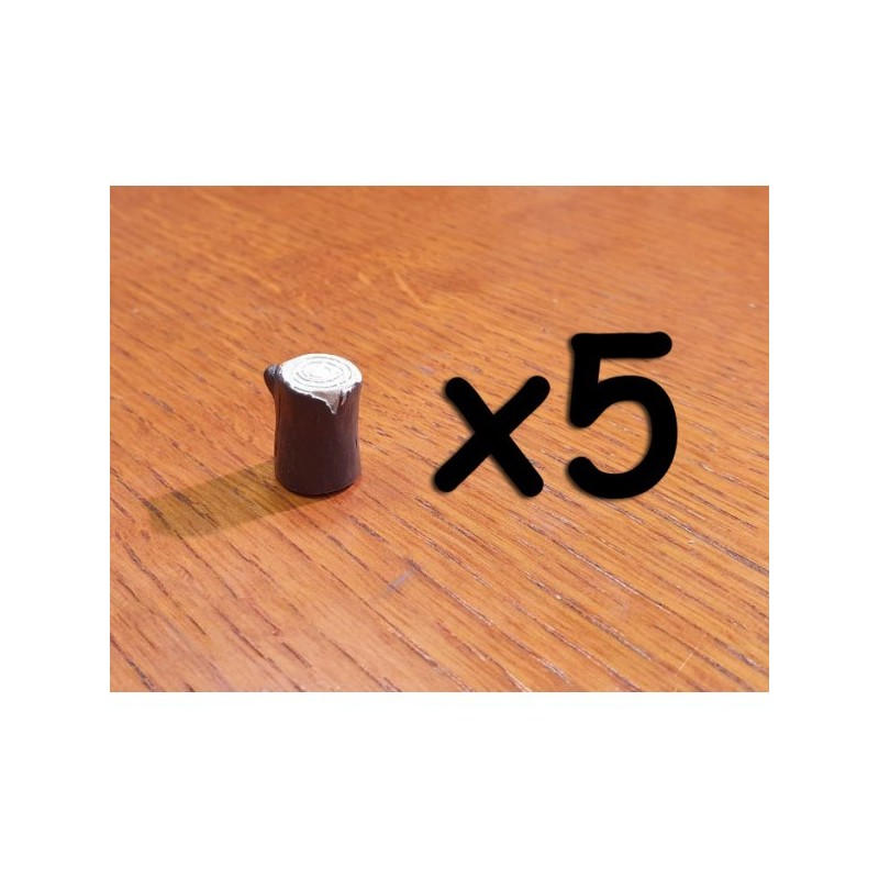 BUNDLE Token Risorsa in resina LEGNO - 5 Pezzi - accessorio per giochi