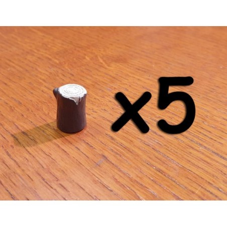 BUNDLE Token Risorsa in resina LEGNO - 5 Pezzi