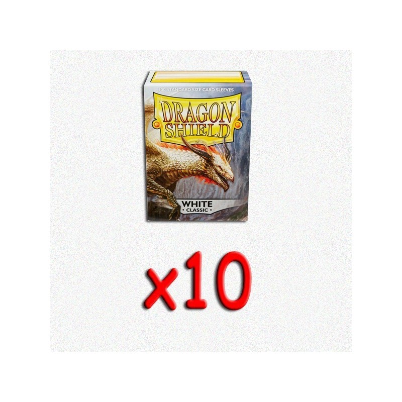 BUNDLE Dragon Shield Bustine protettive Standard White 100 bustine (10 pezzi) - accessorio per giochi