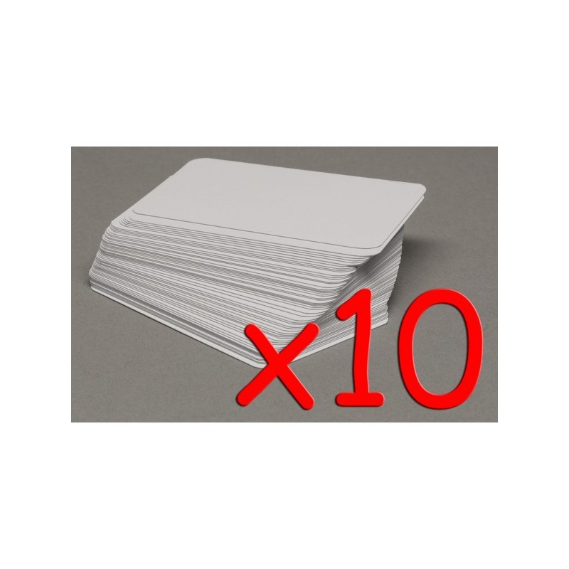 BUNDLE Set carte da gioco piccole bianche (55 pezzi x10) - accessorio per giochi