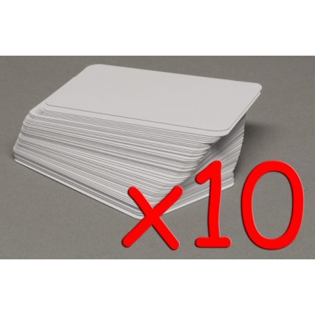 BUNDLE Set carte da gioco piccole bianche (55 pezzi x10)
