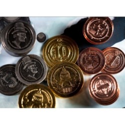 Set 50 monete in metallo (50 Metal Industrial Coin Board Game Upgrade Set) (New Ed.)