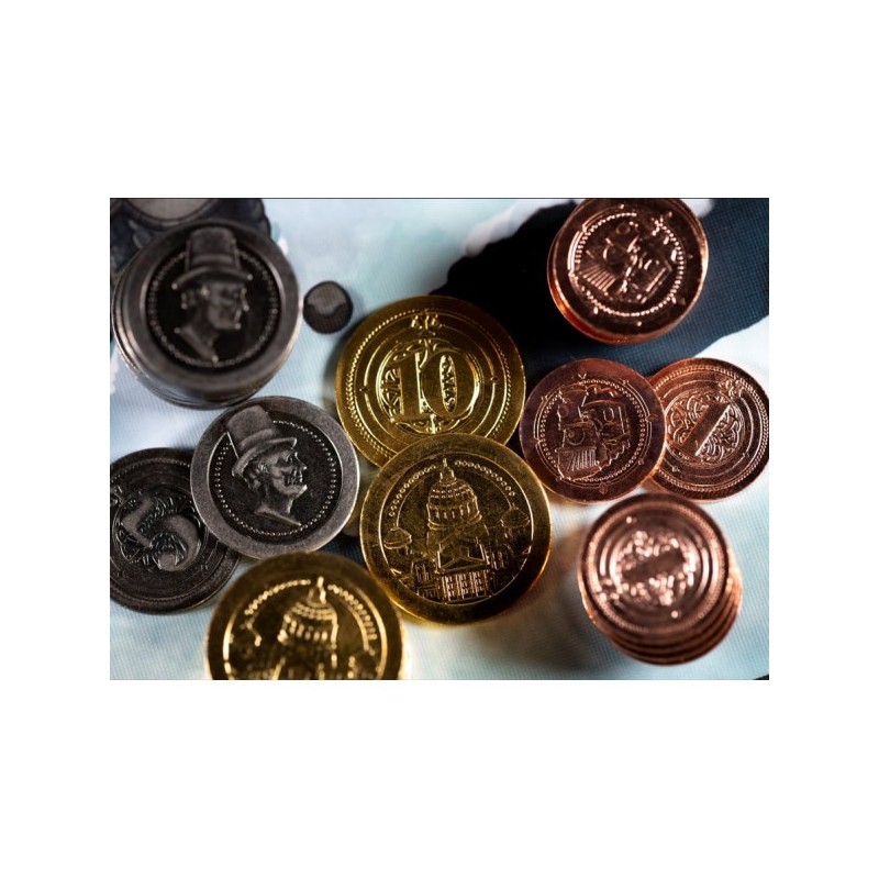 Set 50 monete in metallo (50 Metal Industrial Coin Board Game Upgrade Set) (New Ed.) - accessorio per giochi
