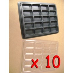 BUNDLE Contenitore portapedine a base nera - 10 pezzi