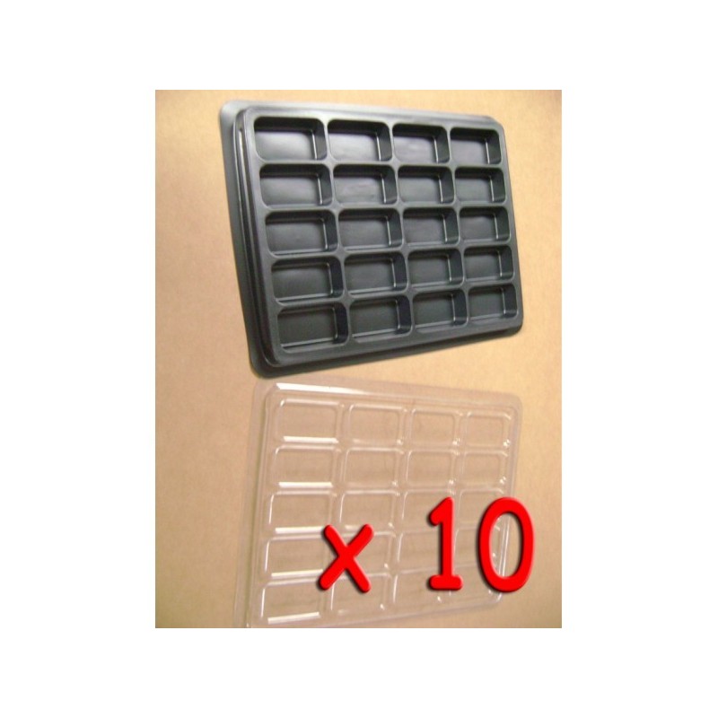 BUNDLE Contenitore portapedine a base nera - 10 pezzi - accessorio per giochi
