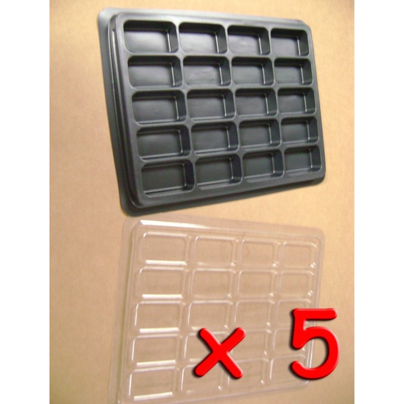 BUNDLE Contenitore Portapedine a base nera - 5 pezzi - accessorio per giochi