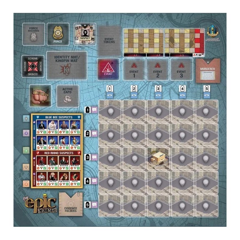 Playmat: Tiny Epic Crimes (Tappetino) - gioco da tavolo