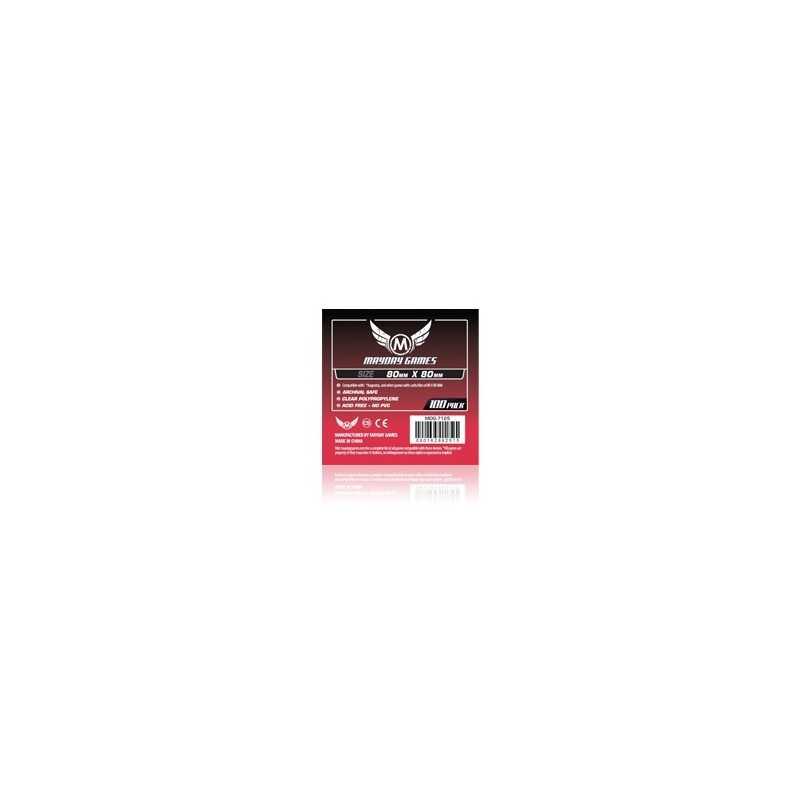 80x80 mm bustine trasparenti MayDay - 100 bustine MDG7125 - accessorio per giochi