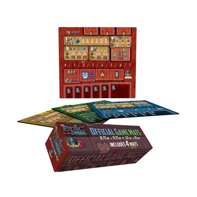 4 Pack Player Mats: Tiny Epic Vikings (Tappetini) - gioco da tavolo