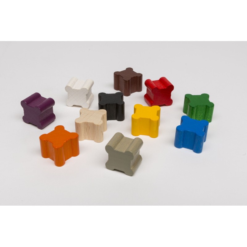 Pedina castello quadrato Gialla (25 pezzi) - accessorio per giochi