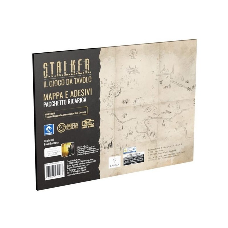 Mappa e Adesivi (Pacchetto Ricarica): S.T.A.L.K.E.R. - gioco da tavolo
