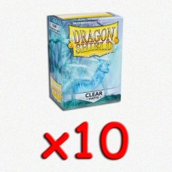BUNDLE 10 pezzi Dragon Shield - Bustine protettive Standard Matte Clear (100 bustine)