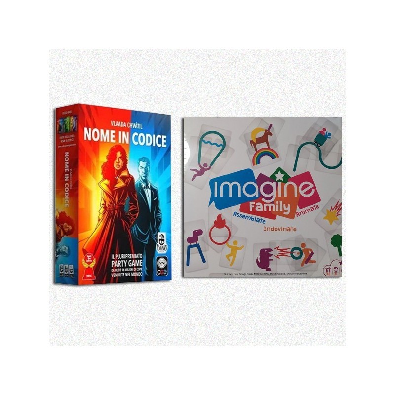 BUNDLE BEST PARTY GAME Nome in Codice + Imagine Family - gioco da tavolo