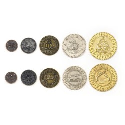 Monete Navi Pirata In Metallo (Metal Coins Pirate Ships)