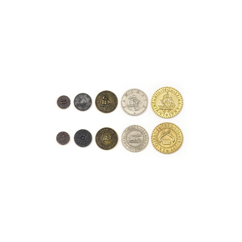 Monete Navi Pirata In Metallo (Metal Coins Pirate Ships) - accessorio per giochi