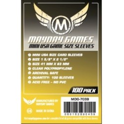 41x63 mm bustine protettive trasparenti MayDay (USA mini YELLOW) - 100 bustine MDG7039