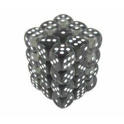Set 36 dadi D6 12mm Translucent (nero) CHX23808
