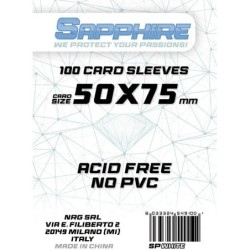 50x75 mm bustine protettive trasparenti Sapphire WHITE (100 bustine)