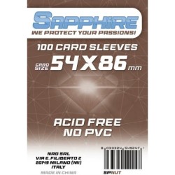 54x86 mm bustine protettive trasparenti Sapphire NUT (100 bustine)