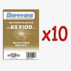 BUNDLE 10 pezzi 65x100 mm bustine trasparenti Sapphire (100 bustine)(Bronze)