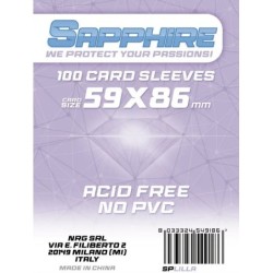 59x86 mm bustine protettive trasparenti Sapphire LILLA (100 bustine)