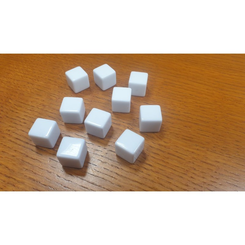 Dado d6 16mm Vuoto (bianco) - accessorio per giochi
