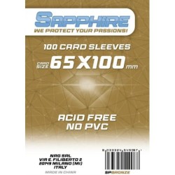 65x100 mm bustine trasparenti Sapphire (100 bustine)(Bronze)