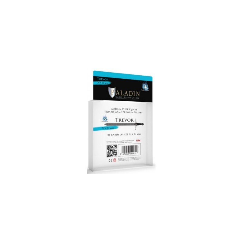 76x76 mm bustine protettive trasparenti Paladin Trevor Premium Medium+ (55 bustine) - accessorio per giochi