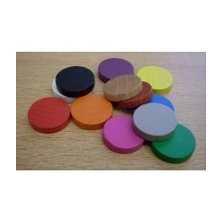 Token rotondo 15x4mm bianco (50 pezzi)