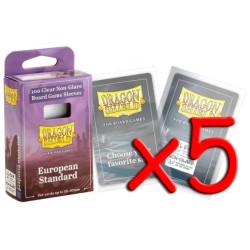 BUNDLE 5 pezzi - Dragon Shield - Bustine protettive European Standard (100 bustine)