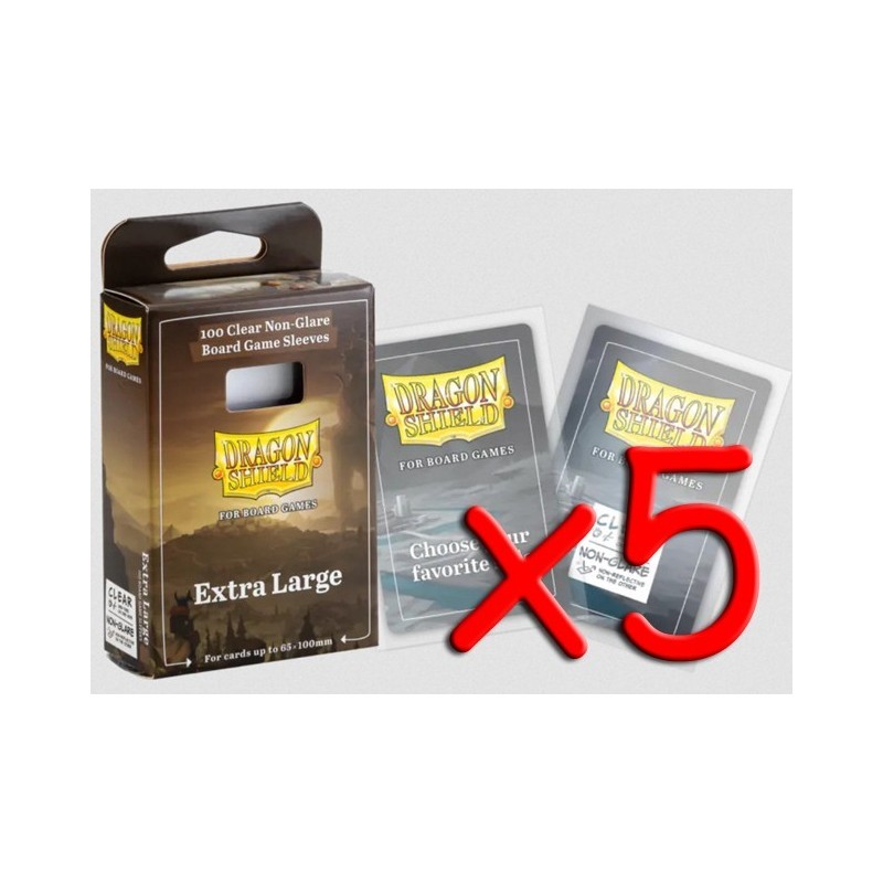 BUNDLE 5 pezzi - Dragon Shield - Bustine protettive Extra Large (100 bustine) - accessorio per giochi