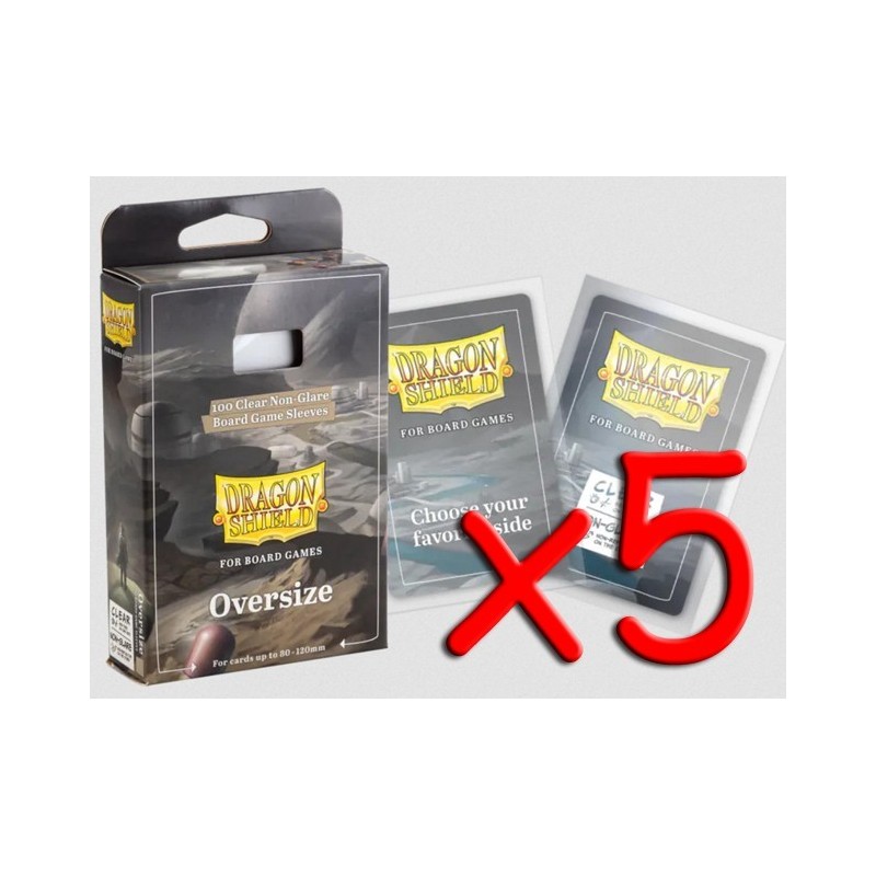 BUNDLE 5 pezzi - Dragon Shield - Bustine protettive Oversize (100 bustine) - accessorio per giochi