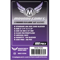 56x87 mm bustine protettive trasparenti MayDay (USA standard PURPLE) - 100 bustine MDG7040