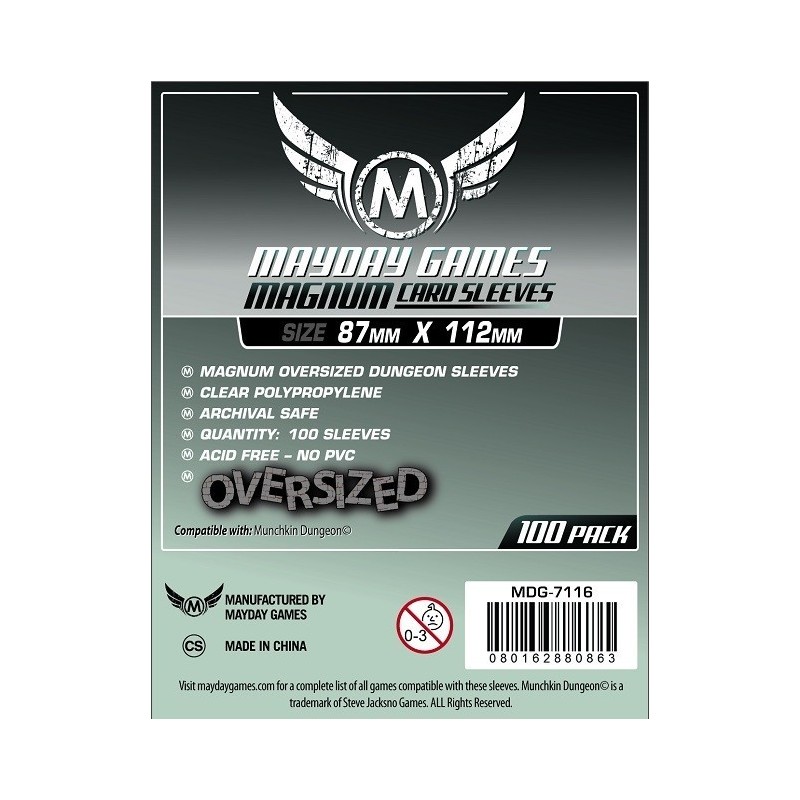 87x112 Bustine protettive trasparenti MayDay Magnum - 100 bustine MDG7116 - accessorio per giochi
