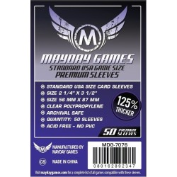 56x87 mm bustine protettive trasparenti MayDay (USA std Premimum PURPLE) - 50 bustine MDG7076