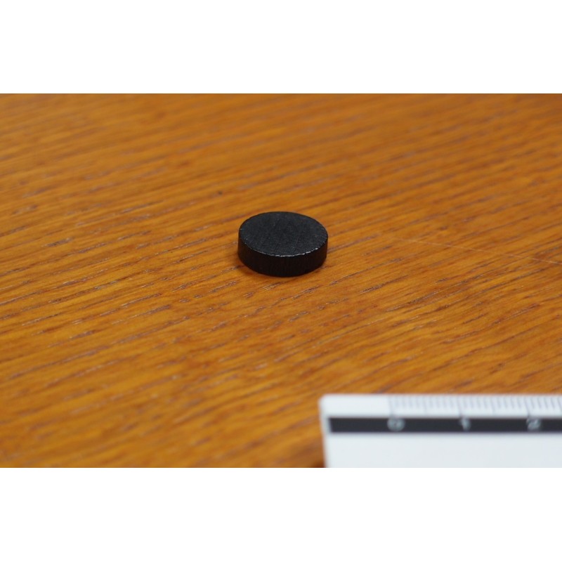 Token rotondo 15x4mm nero - accessorio per giochi